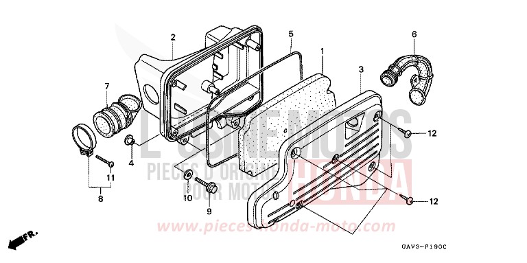 LUFTFILTER von CB1300 Super Bold'or ABS SCHWARZ (NH1) von 1995